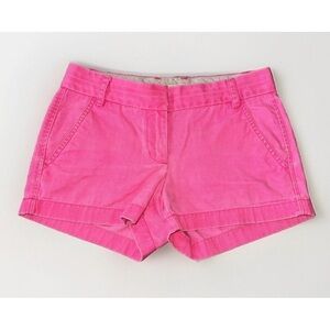 J. Crew “Broken In” Chino 100% Cotton Shorts Barbie Pink Women's size 00